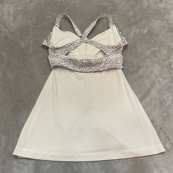 Lululemon Wrap It Up Tank Top Dottie Dash White Black/White 21951 - Picture 5 of 10